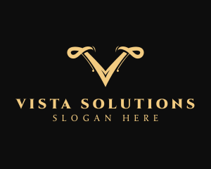 Elegant Boutique Letter V logo design