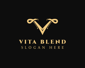 Elegant Boutique Letter V logo design