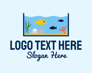 Pet Fish - Fish Tank Aquarium logo design