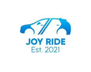 Ride - Blue Van Driver logo design