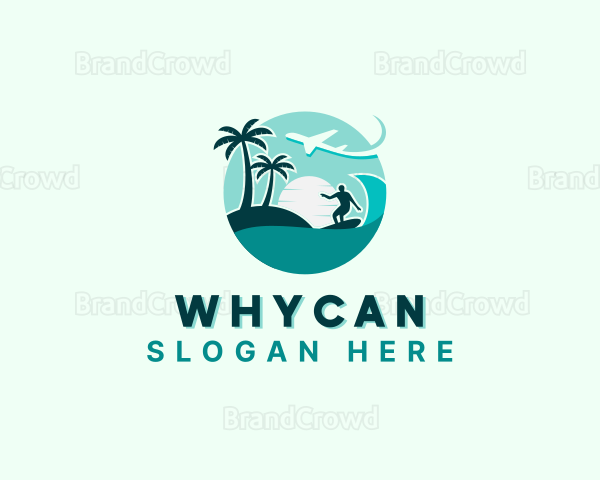 Holiday Beach Surfing Logo