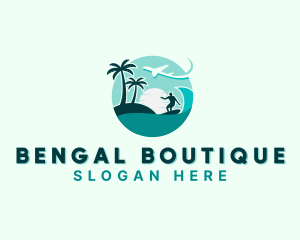 Holiday Beach Surfing logo design