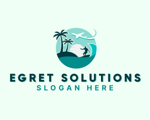 Holiday Beach Surfing logo design