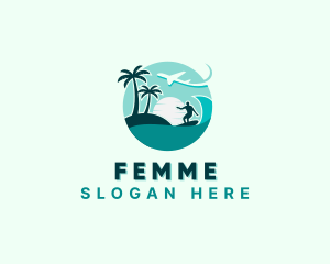 Holiday Beach Surfing logo design