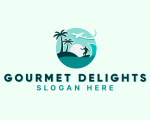 Holiday Beach Surfing logo design