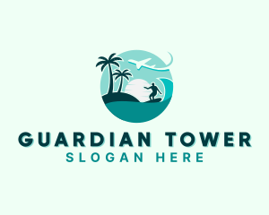 Holiday Beach Surfing logo design