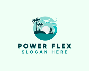 Holiday Beach Surfing logo design