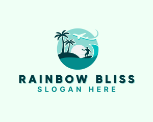 Holiday Beach Surfing logo design