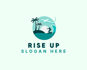 Holiday Beach Surfing logo design