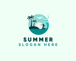 Holiday Beach Surfing logo design