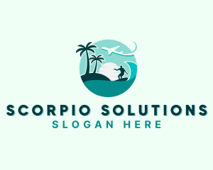 Holiday Beach Surfing logo design