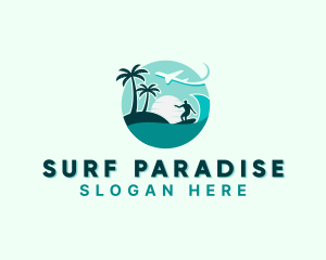 Holiday Beach Surfing logo design