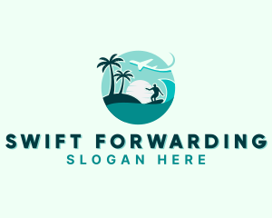 Holiday Beach Surfing logo design