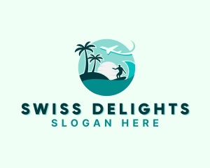 Holiday Beach Surfing logo design