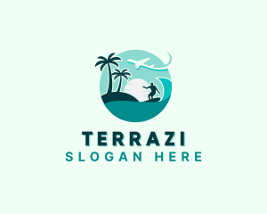 Holiday Beach Surfing logo design