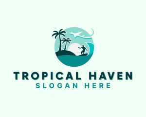 Holiday Beach Surfing logo design