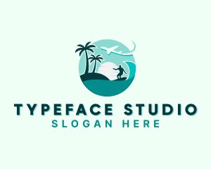 Holiday Beach Surfing logo design