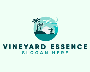 Holiday Beach Surfing logo design