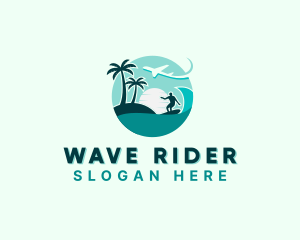 Surfing - Holiday Beach Surfing logo design