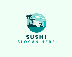 Holiday Beach Surfing logo design