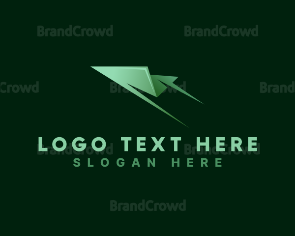 Logistics Freight Paper Plane Logo