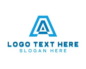 Modern Advertising Letter A Logo