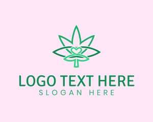 Marijuana - Weed Heart Medicine logo design