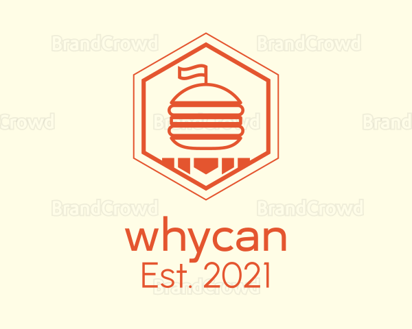 Hexagon Burger Fast Food Logo