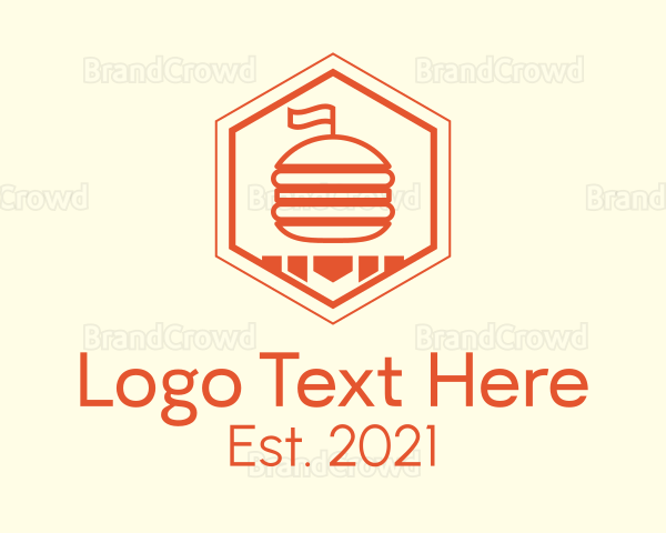 Hexagon Burger Fast Food Logo