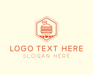 Food - Hexagon Burger Fast Food logo design