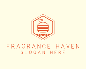 Hexagon Burger Fast Food  logo design