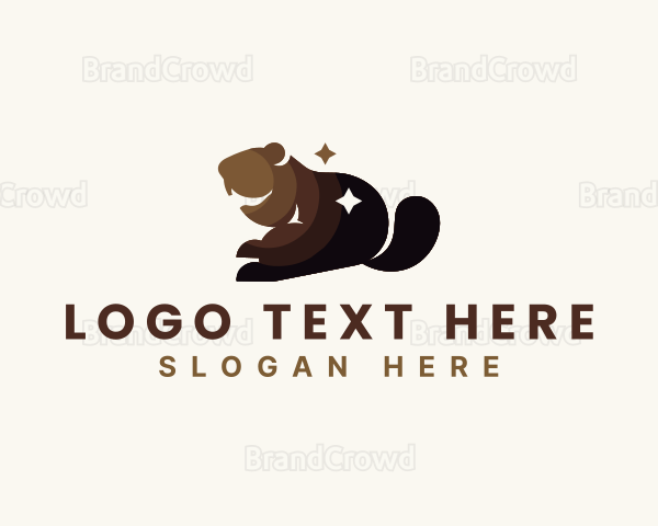 Beaver Wildlife Animal Logo