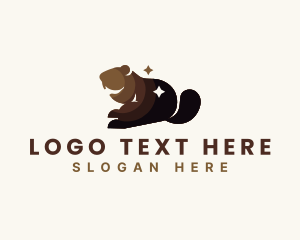 Weasel - Beaver Wildlife Animal logo design