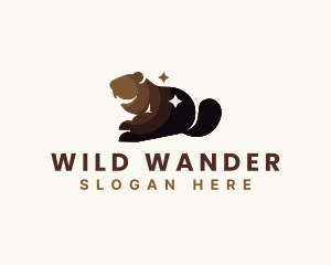 Beaver Wildlife Animal logo design