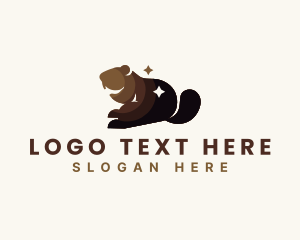 Groundhog - Beaver Wildlife Animal logo design
