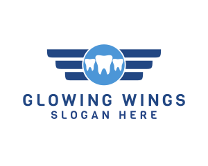 Teeth Wings Dental logo design