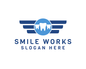 Teeth Wings Dental logo design