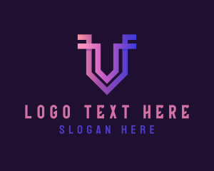 Tech Company Letter V Logo