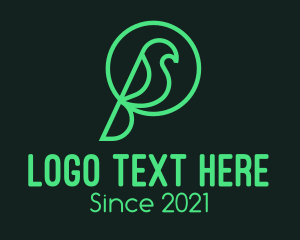 Pet Store - Green Natural Bird logo design