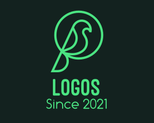 Pet - Green Natural Bird logo design