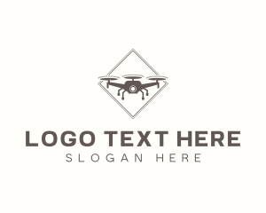 Lens - Drone Photography Videography logo design