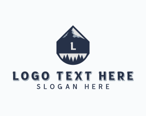 Forest - Trekking Mountain Peak logo design