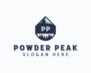 Trekking Mountain Peak  logo design