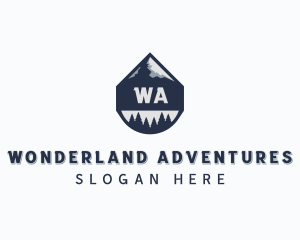 Trekking Mountain Peak  logo design