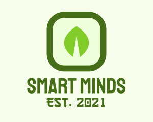 Eco - Green Leaf Square logo design
