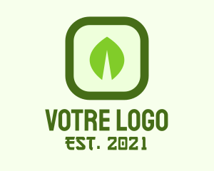 Environment Friendly - Green Leaf Square logo design