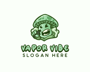 Vaporizer - Mushroom Cartoon Vape logo design