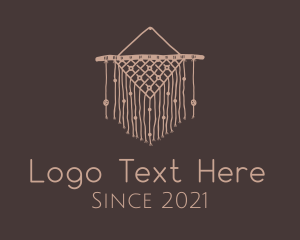 Handwoven - Handwoven Macrame Tapestry logo design