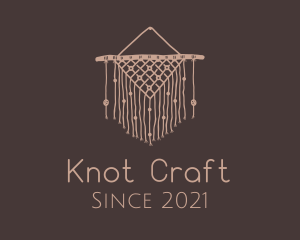 Macrame - Handwoven Macrame Tapestry logo design