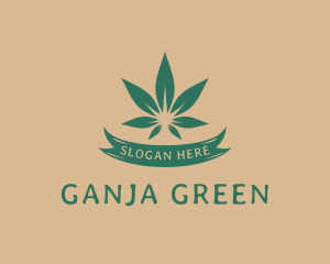 Green Weed Marijuana logo design